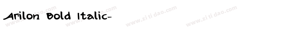 Arilon Bold Italic字体转换